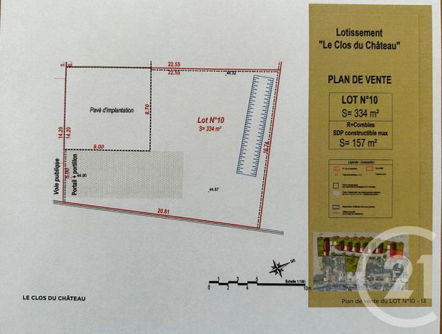 terrain à vendre - 334.0 m2 - LESCHES - 77 - ILE-DE-FRANCE - Century 21 Orquéra Immobilier