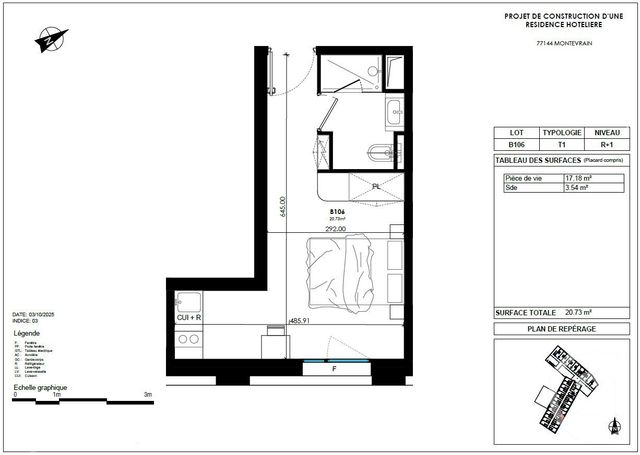 Appartement Studio à vendre - 1 pièce - 38.67 m2 - MONTEVRAIN - 77 - ILE-DE-FRANCE - Century 21 Orquéra Immobilier