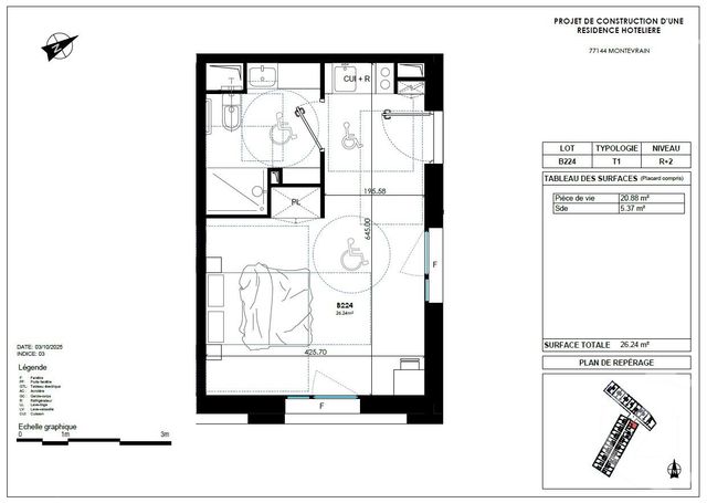 Appartement Studio à vendre - 1 pièce - 38.67 m2 - MONTEVRAIN - 77 - ILE-DE-FRANCE - Century 21 Orquéra Immobilier